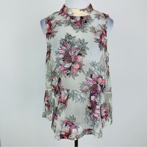 Anthropologie Moulinette Soeurs Floral Sheer Top Size 4